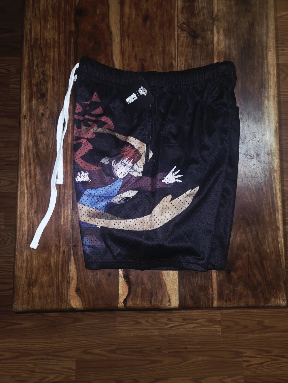 Darc Sport/Naruto Collab Men's Black Athletic Mesh Shorts